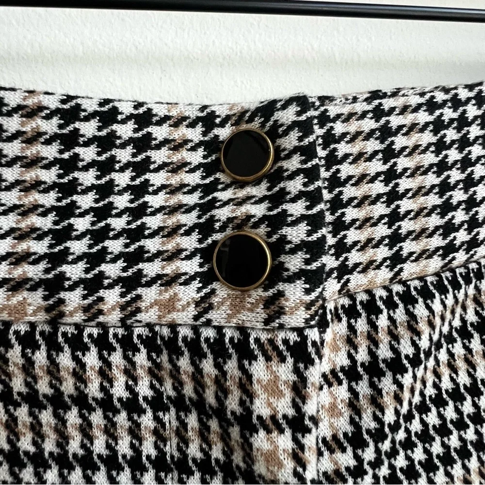 J. McLaughlin Pants Womens Size 4 Houndstooth Plaid Academia Preppy Old Money
